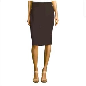 Eileen Fisher brown knit stretchy pencil skirt M